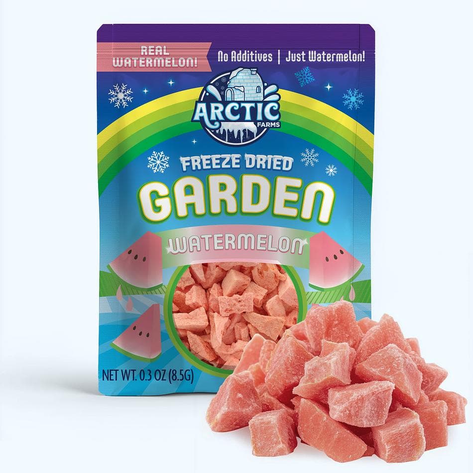 Freeze-Dried Watermelon Pieces, Light, Juicy & Naturally Sweet Real Fruit Snack, Resealable Bag (0.3 oz)