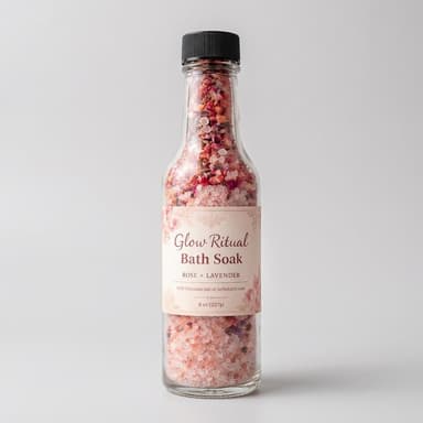 Mineral Bath Salts Soak, Rose & Lavender, Relaxing Aromatherapy Bath, Size/Weight Listed on Label