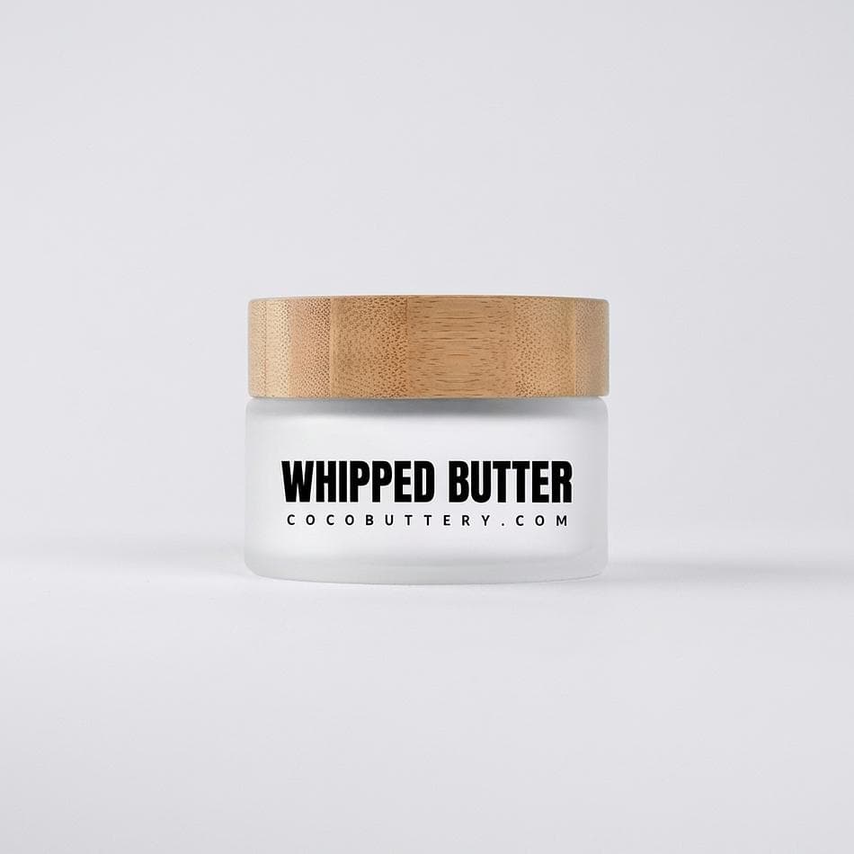 Whipped Body Butter, Shea Butter + Cocoa Butter + Coconut Oil, Deep Moisture for Dry Skin, 100g Jar