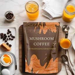 Instant Mushroom Coffee with Turkey Tail and Tremella Extracts - Energize and Hydrate | 6.35 oz|-4
