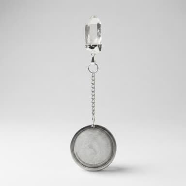 Natural Quartz Crystal Point Stainless Steel Tea Ball Infuser