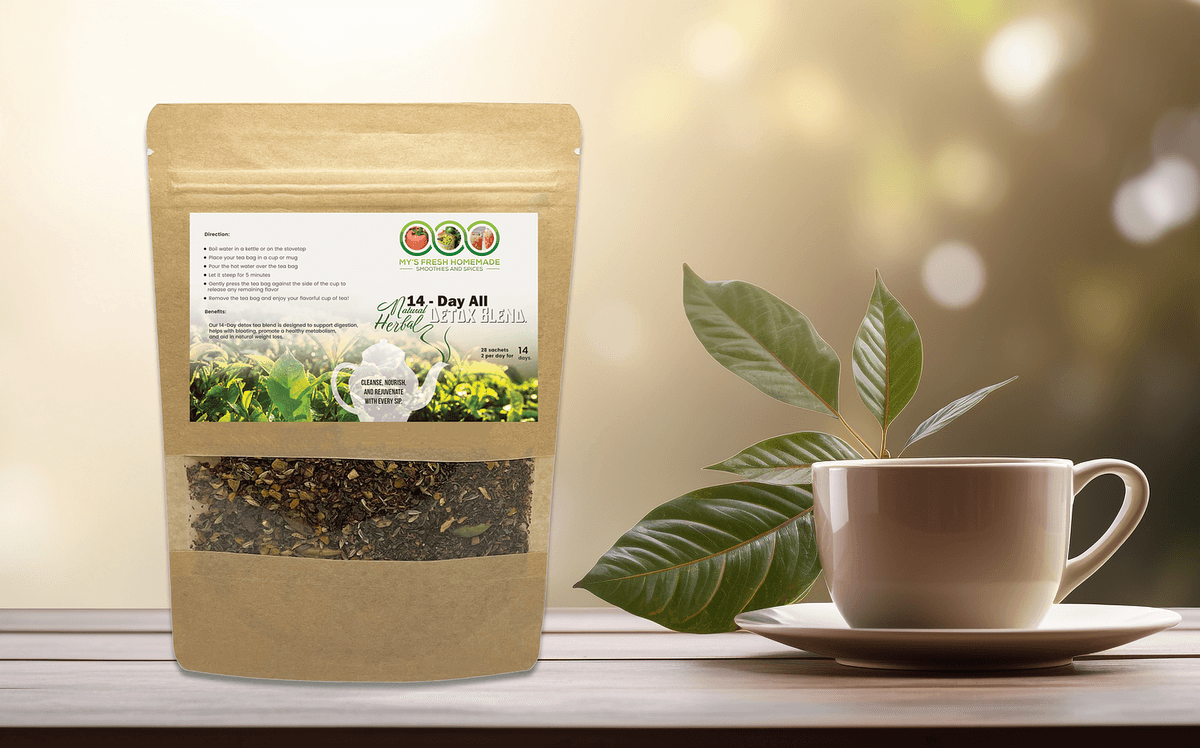 14-Day All Natural Herbal Detox Tea Blend, Cleansing Herbal Tea.