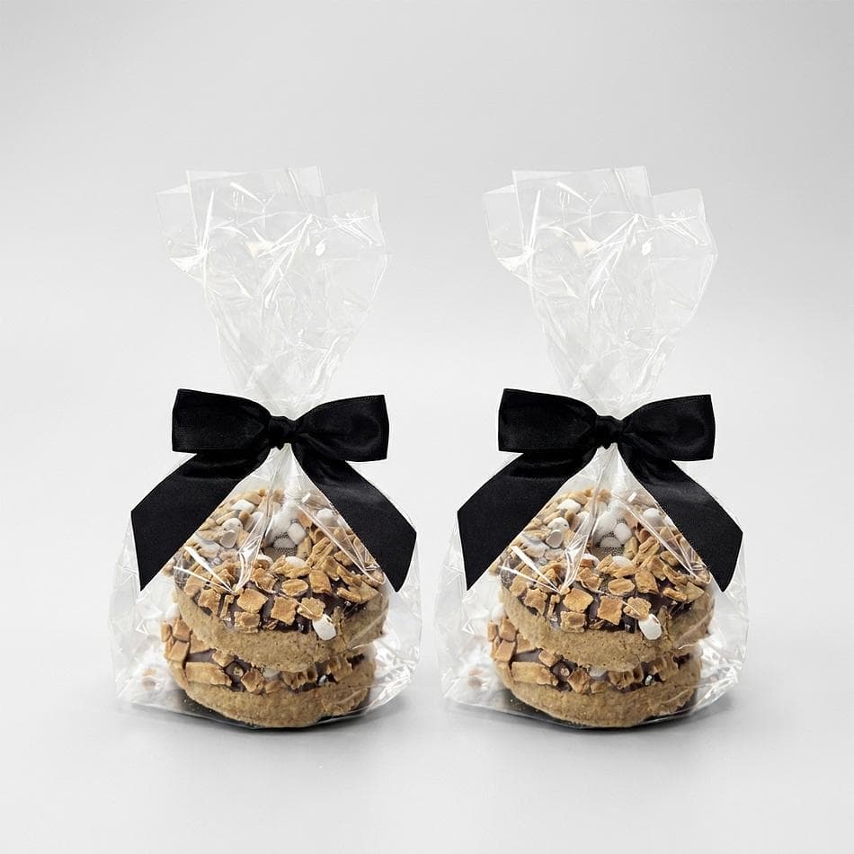 Dog Donut Treats, Oats & Honey, S’mores Yogurt & Carob Topping, Crunchy Baked Celebration Treat, 2-Pack