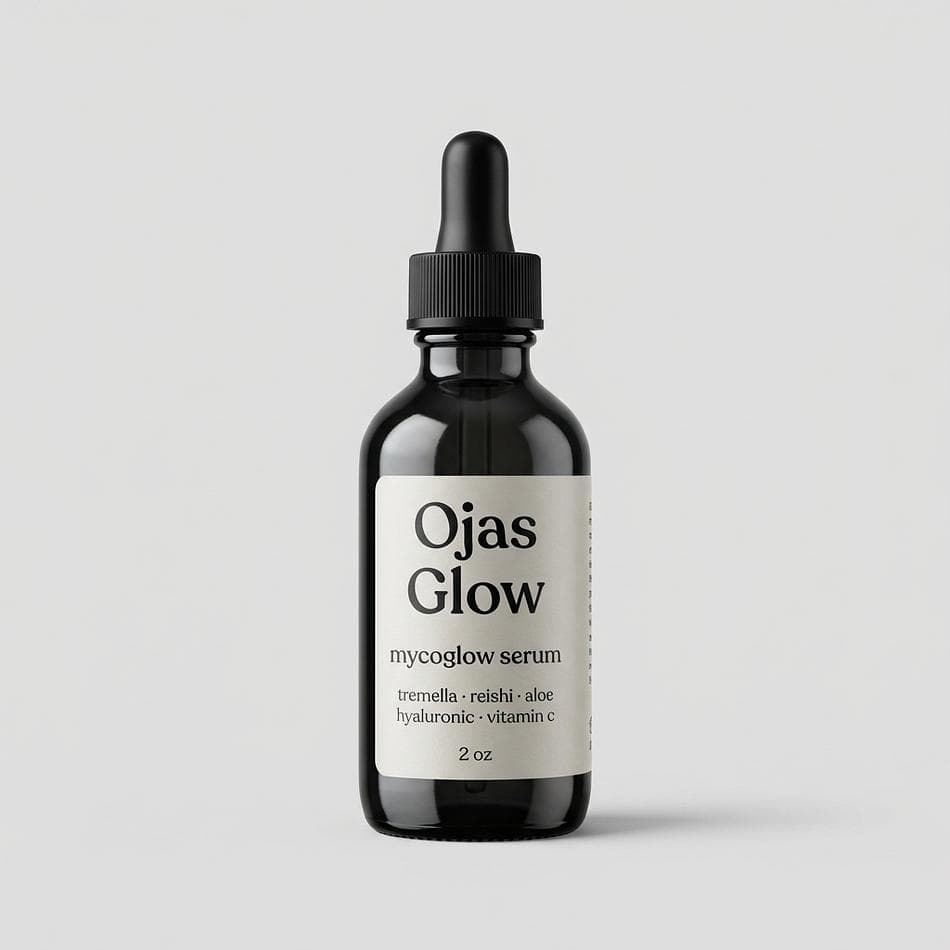 Mushroom Hydrating Face Serum, Neroli Hydrosol + Reishi + Tremella, Plumping Glow, Hyaluronic Acid + Aloe, 1 oz