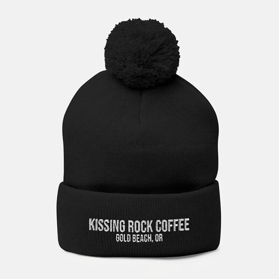 Pom-Pom Knit Beanie, 100% Acrylic, Warm Fold-Over Cuff, Embroidered Logo, 12" Length, One Size