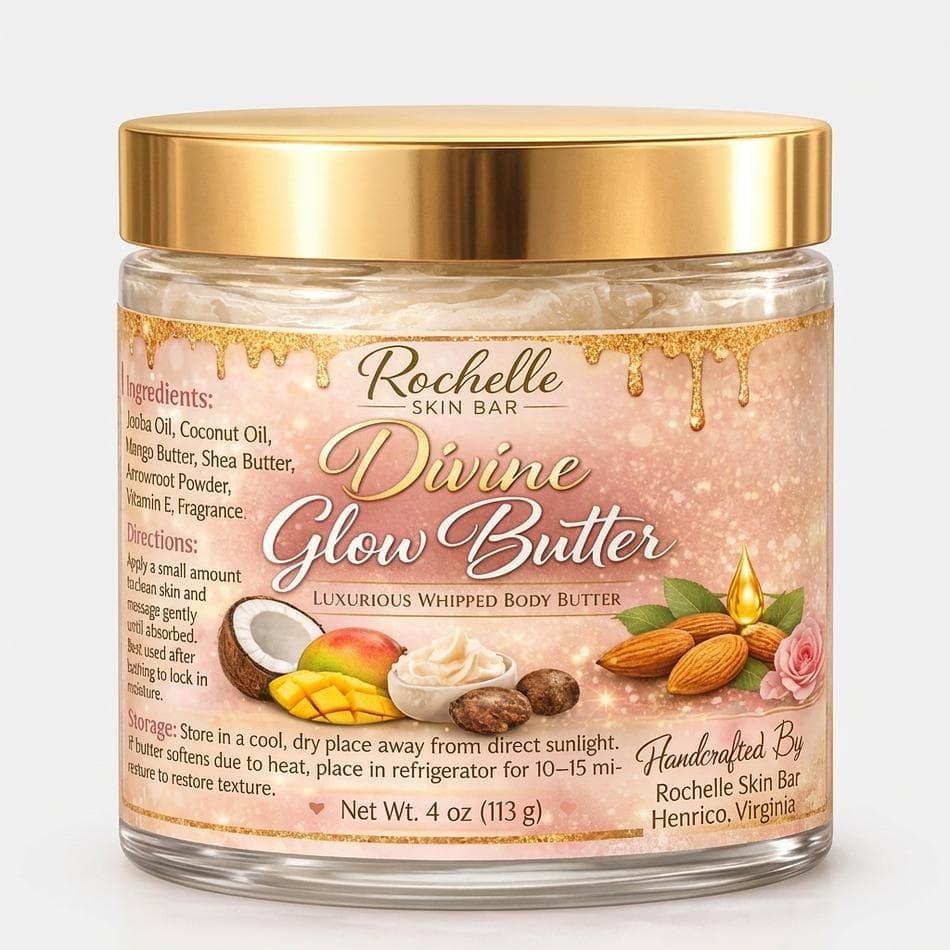 Whipped Body Butter, Jojoba & Coconut Oil, Mango & Shea Butter, Deep Hydration Glow, 4 oz