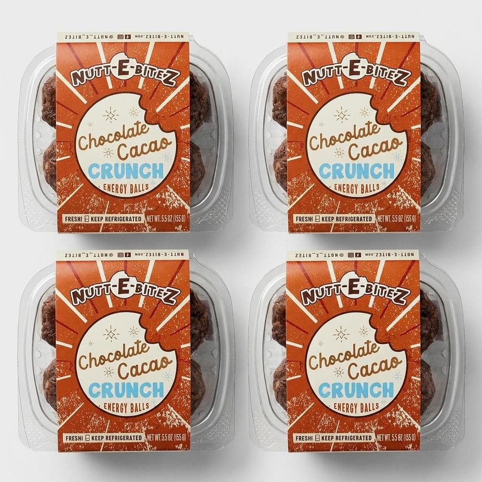 Chocolate Cacao Crunch Energy Balls  (4-pack)