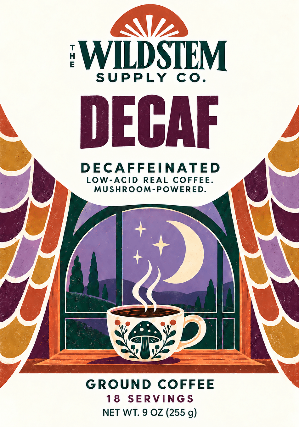 Decaf Blend Mushroom Coffee - 9 ounce bag