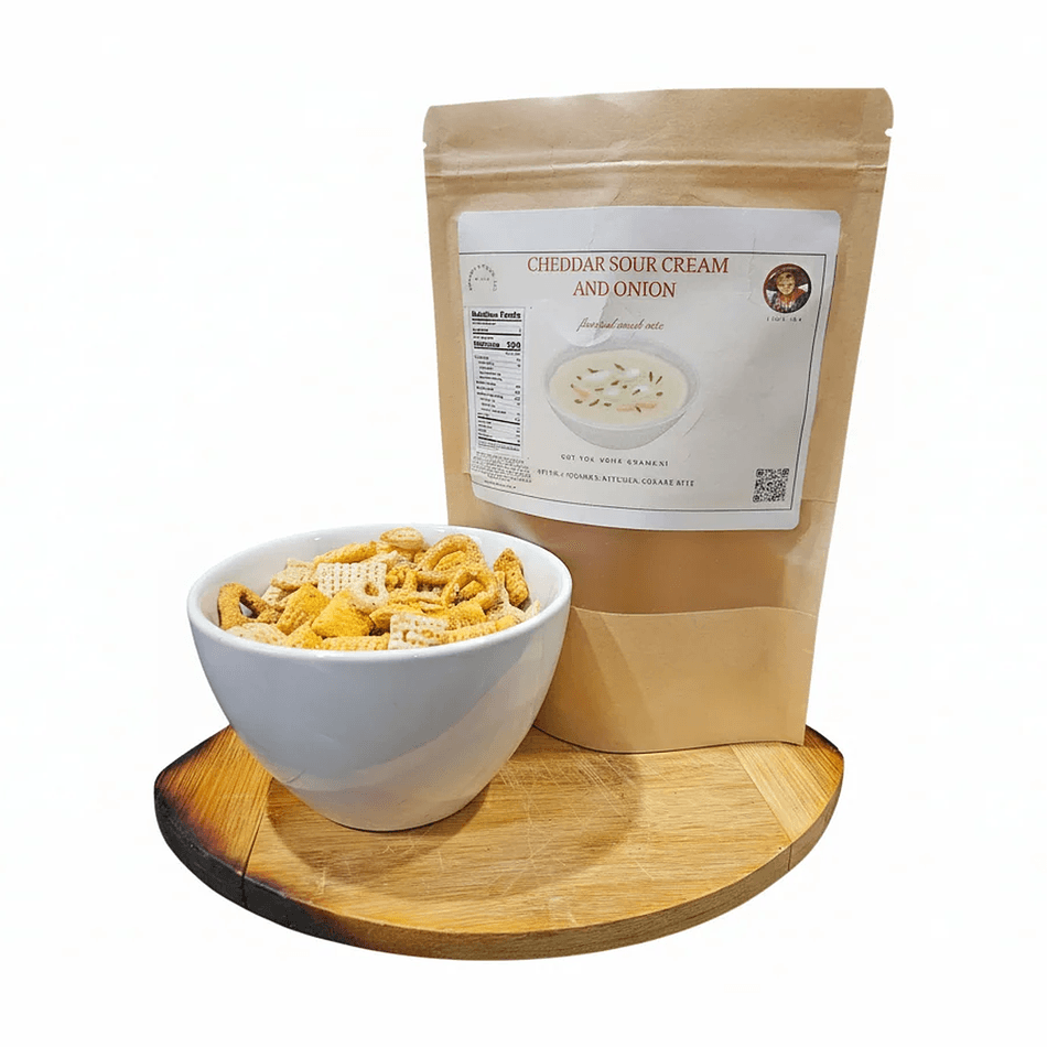 Gourmet Snack Mix, Cheddar, Sour Cream & Onion, Bold Crunch, 2.5 oz Bag (Nut-Free Option)