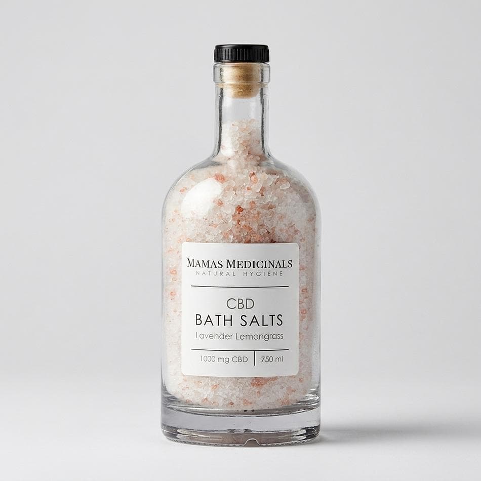 CBD Bath Salts, Epsom & Himalayan Salt, Water-Soluble Nano Hemp Extract, Muscle Recovery & Sleep, 2oz/8oz/25oz