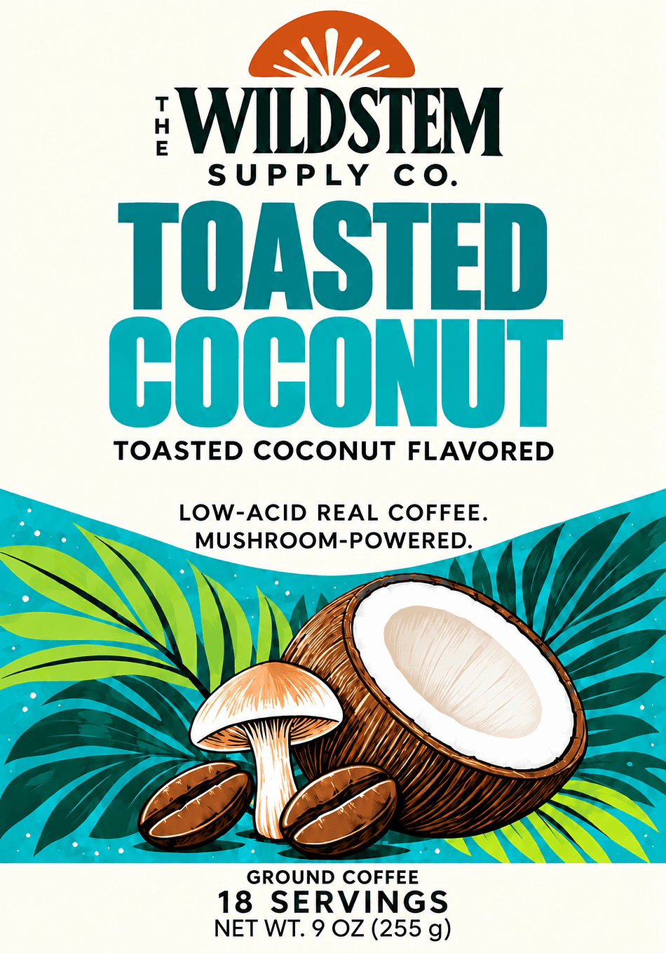 Toasted Coconut Mushroom Coffee - 9 ounces