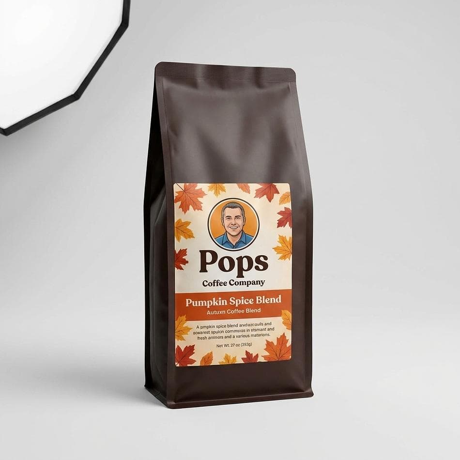 Pumpkin Spice Flavored Coffee, Cinnamon & Vanilla Notes, Medium Roast, 1 lb Bag, Whole Bean or Ground, Regular or Decaf