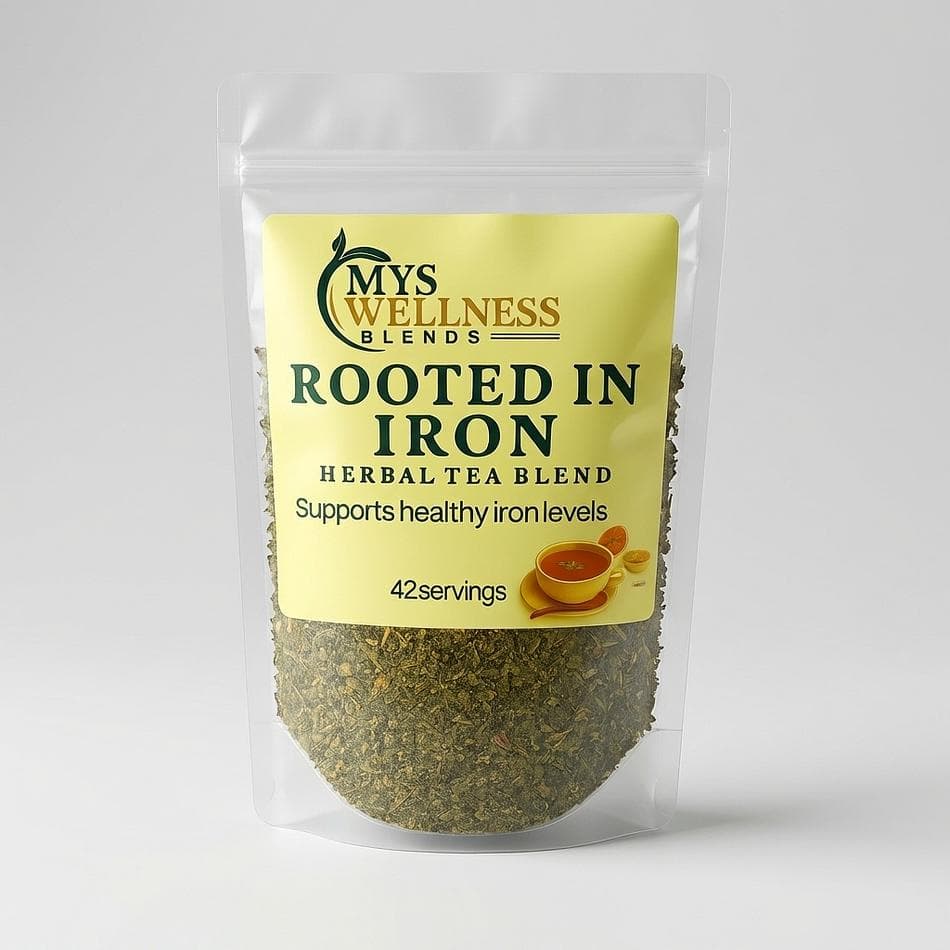 Iron Support Herbal Tea, Nettle & Yellow Dock, Caffeine-Free Botanical Blend, 42 Biodegradable Tea Bags