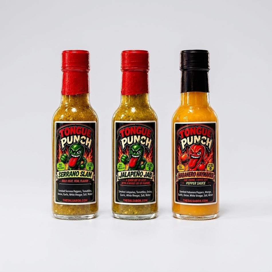 Hot Sauce Variety Set, Mixed Pepper Blends, Flavor-Forward Heat, Gift Bundle (Bottle Count & Size Needed)