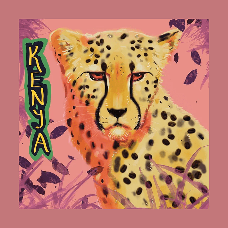 Natural Process Kenya Single Estate Coffee, Chocolate Ganache Notes, Medium Roast Whole Bean, 8 oz (227g)